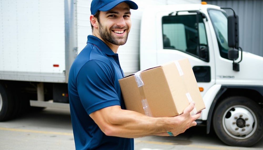 Courier delivering a package swiftly and safely Courier delivering a package swiftly and safely